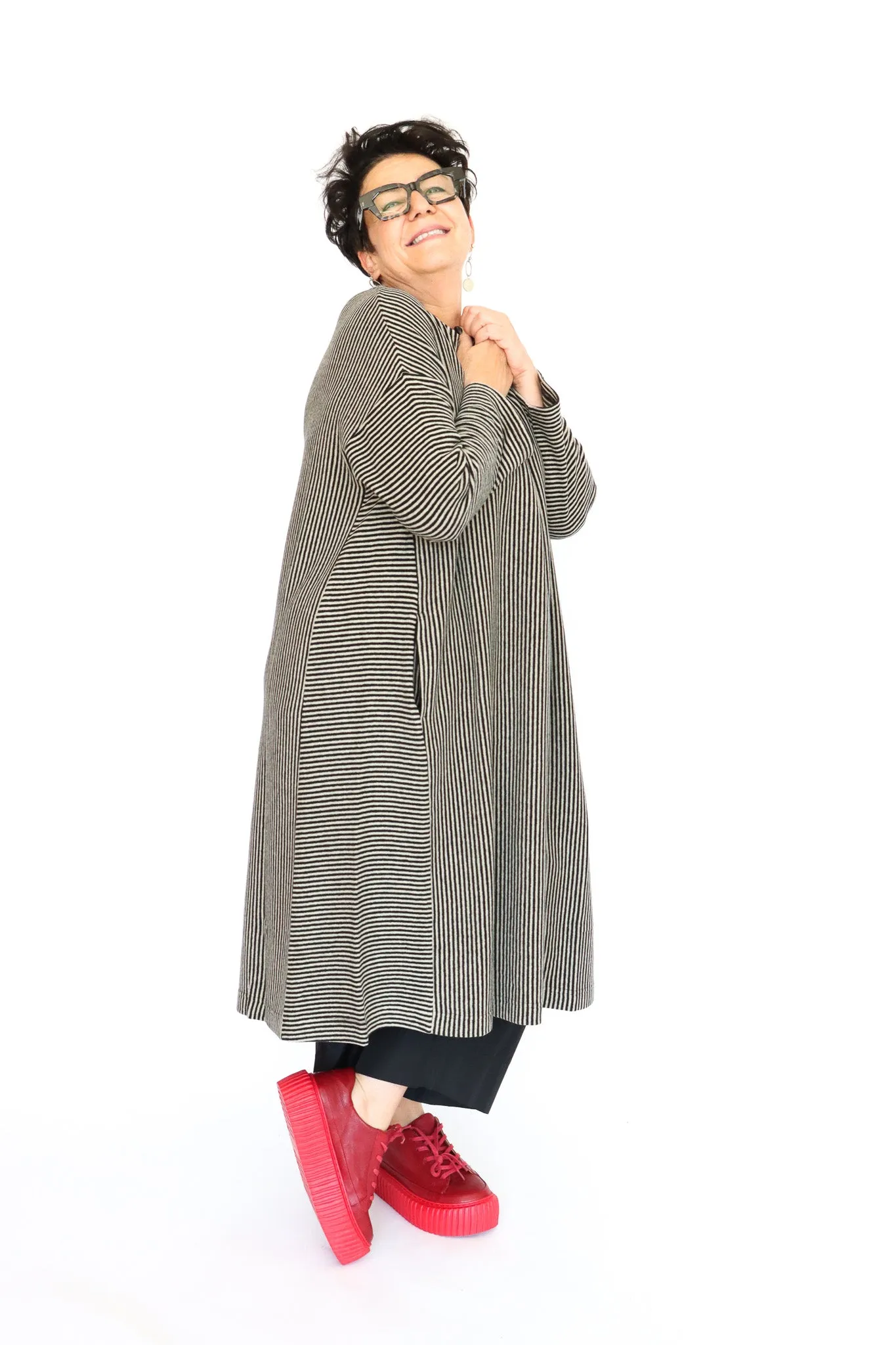 Neirami Striped Midi Dress