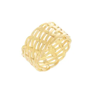 Wide Woven Ring